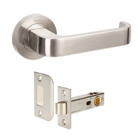 Zanda Streamline Door Handle Passage Set Latch Brushed Nickel 7314BN