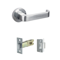 Zanda Streamline Door Handle Passage Set Latch Satin Chrome 7314SC