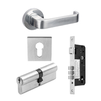 Zanda Streamline Door Handle Entrance Set 60mm (Key/Key) Satin Chrome 7316E1SC