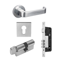 Zanda Streamline Door Handle Entrance Set 60mm (Key/Turn) Satin Chrome 7316E2SC