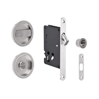 Zanda Visca Flush Pull Kit Privacy Set Brushed Nickel for Sliding Door 8106BN