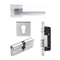 Zanda Matrix Door Handle Entrance Set 60mm (Key/Key) Satin Chrome 8128E1SC