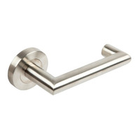 Zanda Oriana Door Lever Handle on Round Rose Disabled Compliant Lever Set Only Stainless Steel 8200.SS