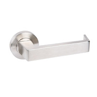 Zanda Arrow Door Lever Handle on Round Rose Disabled Compliant Lever Set Only Stainless Steel 8700.SS