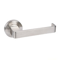 Zanda Meilani Door Lever Handle on Round Rose Disabled Compliant Leverset Stainless Steel 8900.SS