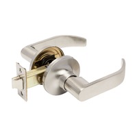 Zanda Zenith Door Handle Lever on Round Rose Passage Set Brushed Nickel 9100.BN