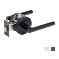 Zanda Baxter Door Lever Handle on Round Rose Passage Set - Available in Various Finishes