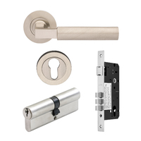 Zanda Zurich Door Lever Entrance Set 60mm Cylinder (Key/Key) BN 9345E1BN