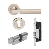 Zanda Zurich Door Lever Entrance Set 60mm Cylinder (Key/Turn) BN 9345E2BN