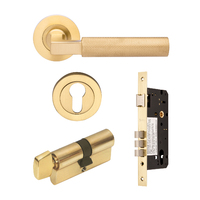 Zanda Zurich Door Lever Entrance Set 60mm Cylinder (Key/Turn) Satin Brass 9345E2SB