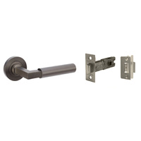 Zanda Zurich Door Handle Lever on Round Rose Passage Set Graphite Nickel 9346GN