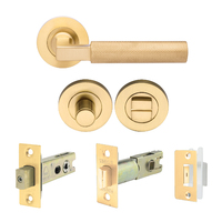 Zanda Zurich Privacy Kit with Latch and Door Handle Lever Satin Brass 9347SB