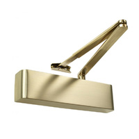 Zanda Door Closer Combined Unit Flat Bar Armset Satin Brass TS.9205.SRFB.SB