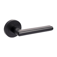 Zanda Epic Door Lever Handle on Round Rose Matt Black