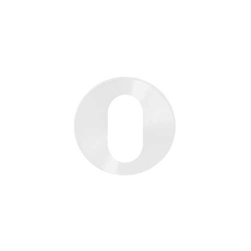 Asec Round Oval Escutcheon Concealed Fix 52mm White AS4516