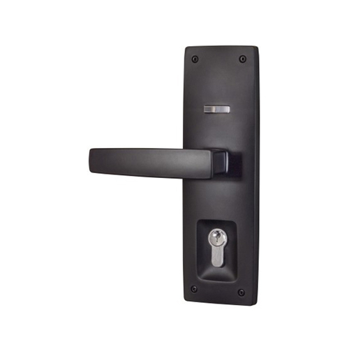 Gainsborough Trilock Urban Aurora Double Cylinder Entrance Lever Set Matt Black 8951AURMB