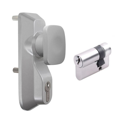 Briton Outside Door Trim Knob Outside Access Device with Cylinder Silver B1413/KE