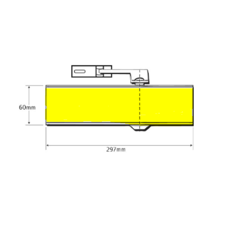 Briton BNT-1130-C-PSS Classic Metal Cover To Suit 1130 Door Closer PSS