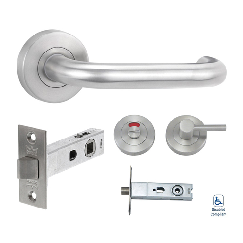 Out of Stcok: ETA End August - Ambulant Disabled Toilet Door Privacy Pack with Indicator Bolt and Lever Handle
