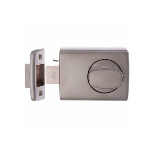 Lockwood Deadlatch Single Cylinder Knob with Open-out Strike Satin Chrome Pearl 002-4K1SP