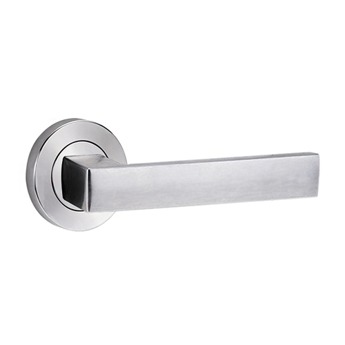 Lockwood Symphony 101 Door Lever On Round Rose Full Set Chrome Plate 1220/1221/101CP