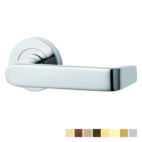 Lockwood Symphony 59 Door Lever on Round Rose Full Set - Available in Various Finishes