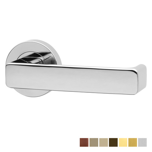 Lockwood Symphony 76 Door Lever on Round Rose Full Set - Available in Various Finishes