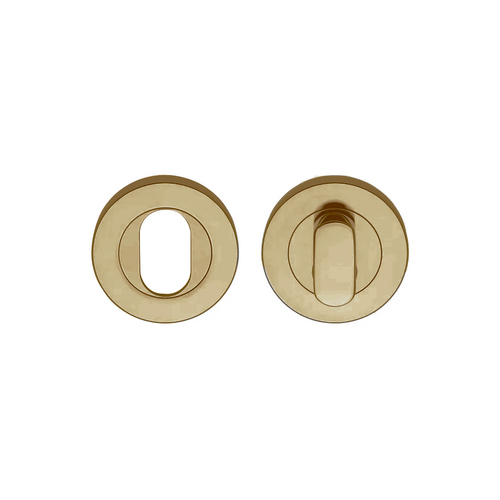 Lockwood Symphony 1220 Series Oval Cylinder And Turn Escutcheon Kit Satin Brass 1226/7NSB