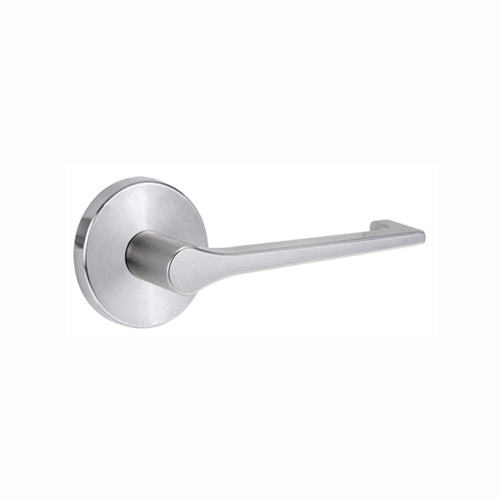 Lockwood Door Handle 1370 Series 145 Lever on Round Rose Full Set Polished Brass 1370/1371/145PB