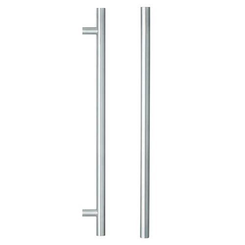 Lockwood Entrance Pull Handle 600mm Satin Stainless Steel Pair 142X600SSS