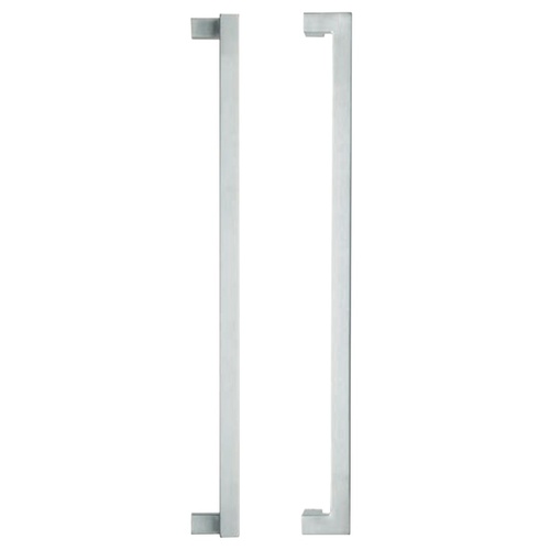 Lockwood Entrance Pull Handle 600mm Satin Stainless Steel Pair 146X600SSS