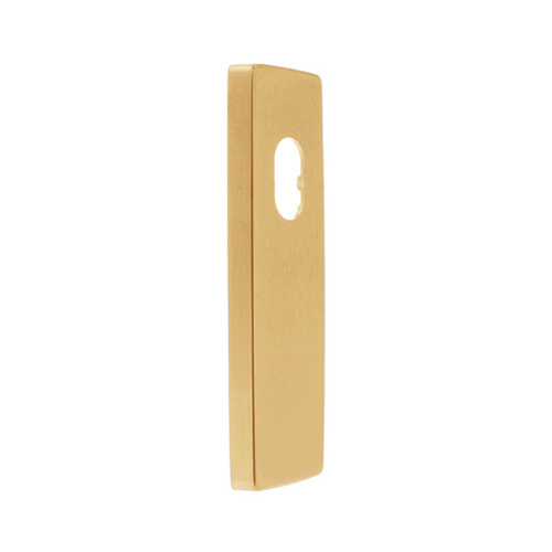 Lockwood Square End Plate with Cylinder Hole Polished Brass Unlacquered 1800BU