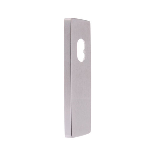 Lockwood Square End Plate with Cylinder Hole Satin Chrome 1800SC