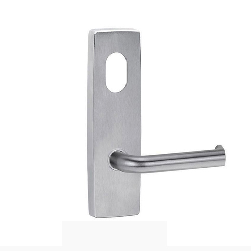 Lockwood Door Handle Square End Plate With Cylinder Hole & 102 Lever Satin Chrome 1801/102SC