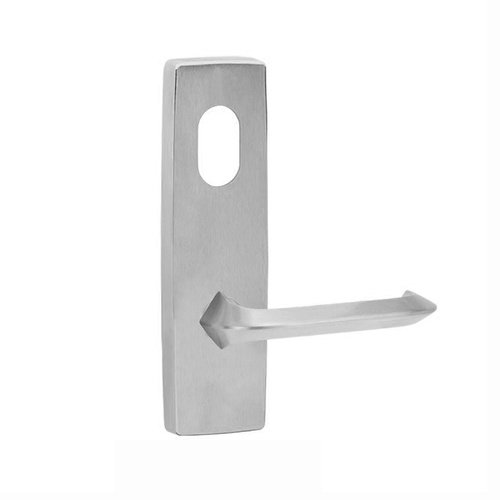 Lockwood Door Handle Square End Plate With Cylinder Hole & 116 Lever Satin Chrome 1801/116SC