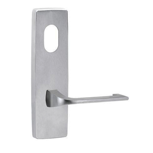 Lockwood Square End Plate with Cylinder Hole and 124 Lever Satin Chrome 1801/124SC