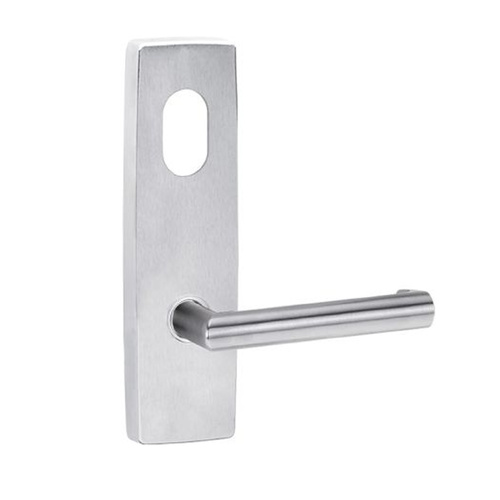 Lockwood Square End Plate with Cylinder Hole and 155 Lever Satin Chrome 1801/155SC