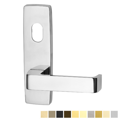 Lockwood 1801 Square End Plate With Cylinder Hole & 90 Lever - Available in Various Finishes
