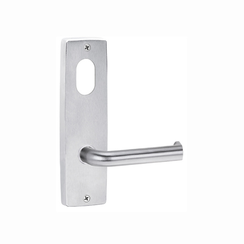 Lockwood Door Handle Square End Plate With Cylinder & 102 Lever Satin Chrome 1901/102SC