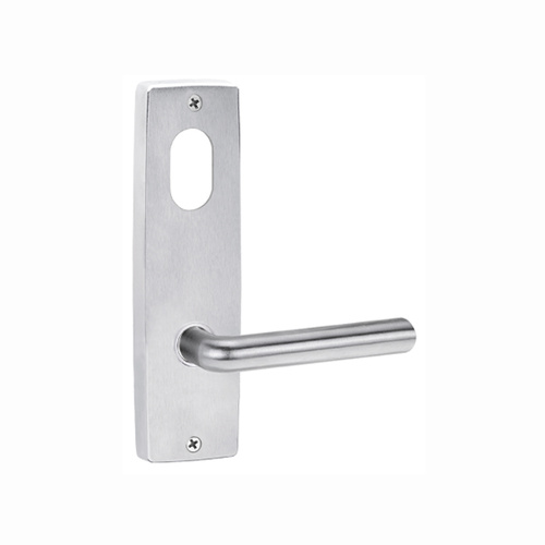 Lockwood Door Handle Square End Plate With Cylinder & 104 Lever Satin Chrome 1901/104SC