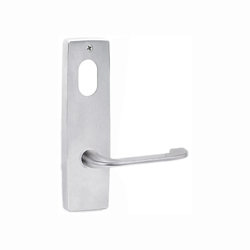 Lockwood Door Handle Square End Plate With Cylinder & 115 Lever Satin Chrome 1901/115SC