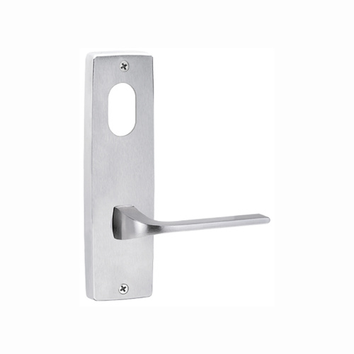 Lockwood Door Handle Square End Plate With Cylinder & 123 Lever Satin Chrome 1901/123SC