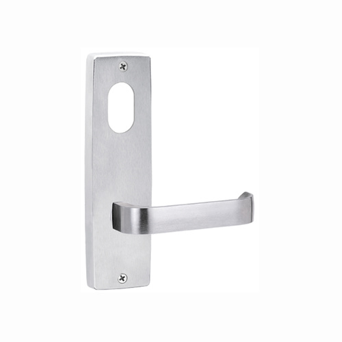 Lockwood Door Handle Square End Plate With Cylinder & 131 Lever Satin Chrome 1901/131SC