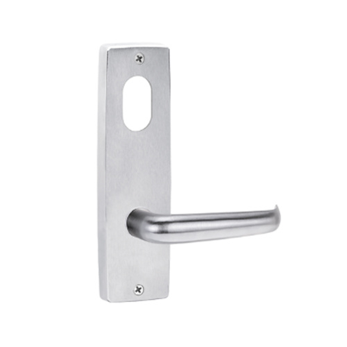 Lockwood Door Handle 1901 Square End Plate With Cylinder & 180 Lever Satin Chrome 1901/180SC