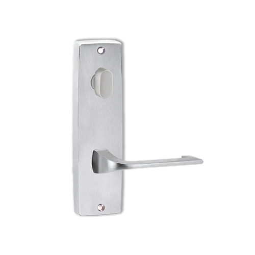 Lockwood Door Handle Square End Plate With Turn & 124 Lever Satin Chrome 1904/124SC