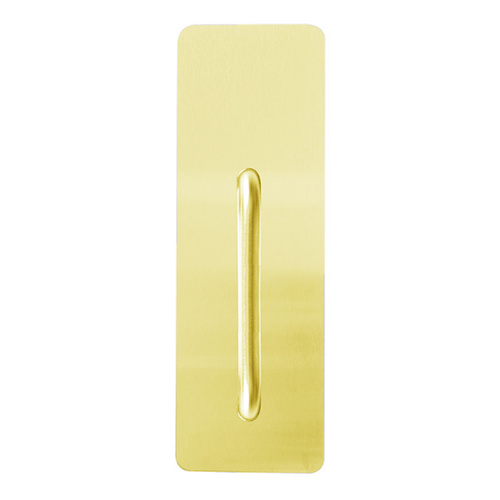 Lockwood 214 Exterior Plate & P2 Pull Handle Polished Brass 21424NN/P2PB