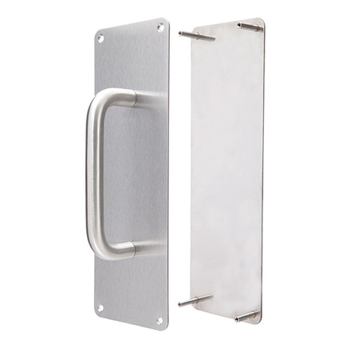 Lockwood Push and Pull Plate Concealed Fix Satin Stainless Steel 214CONPPSS