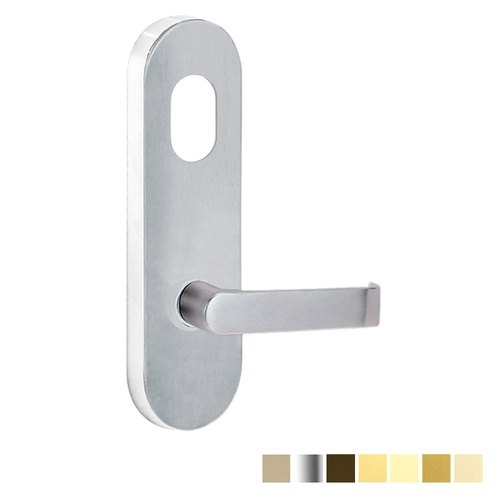 Lockwood 2801 Round End Plate with Cylinder Hole & 59 Lever - Available in Various Finishes