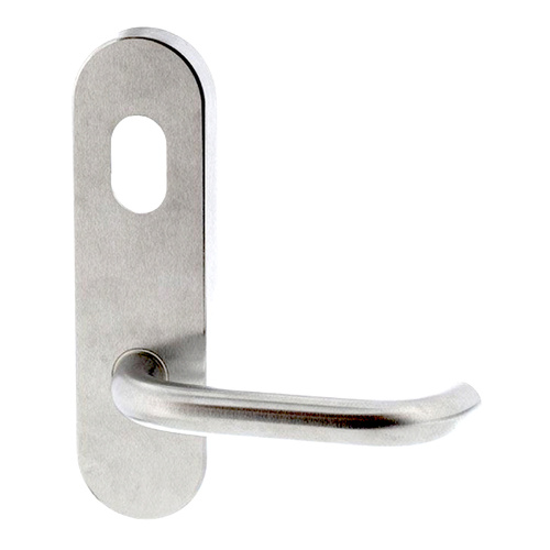 Lockwood 2801 Round End Plate with Cylinder Hole & 70 Lever Chrome Plate 2801/70CP