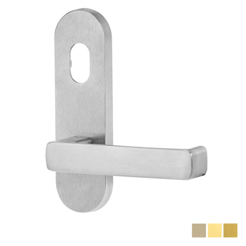 Lockwood 2801 Round End Plate with Cylinder Hole & 76 Lever - Available in Various Finishes